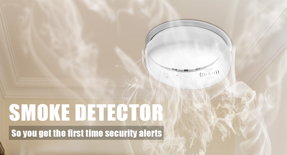 433mhz Home Security Alarm System Wireless Fire Smoke Detector Portable Alarm Sensor